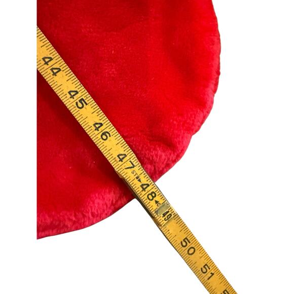 Vintage 80s Christmas Stocking Plush 3D Teddy Bear‎ Santa Hat 48" Humongous XL - Picture 7 of 13